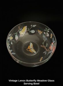 Vintage-Lenox-Butterfly-Meadow-Glass-Serving-Bowl-second-image