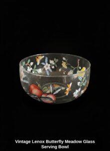 Vintage-Lenox-Butterfly-Meadow-Glass-Serving-Bowl-third-image