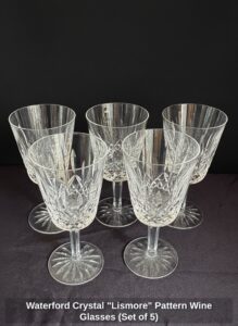 Waterford-Crystal-Lismore-Pattern-Wine-Glasses-Set-of-