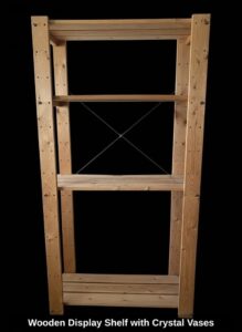 Wooden-Display-Shelf-with-Crystal-Vases-second-image