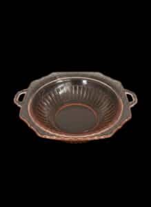 Anchor-Hocking-Mayfair-Open-Rose-Pink-Depression-Glass-Bowl