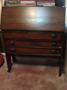 Antique-Wooden-Secretary-Desk