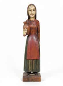 Carved-Wooden-Figurine-of-a-Woman-with-a-Jug