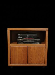 Oak-Media-Console-with-Electronics