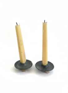 Pair-of-Ceramic-Candlesticks-with-Taper-Candles