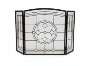 Tiffany-Style-Stained-Glass-Fireplace-Screen