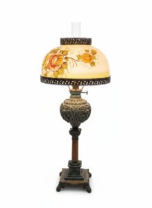 Victorian-Gone-With-The-Wind-Style-Hand-Painted-Floral-Oil-Lamp-Conversion-Table-Lamp-second-image