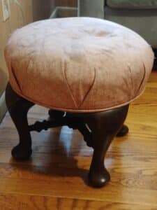 Victorian-Style-Upholstered-Footstool-with-Cabriole-Legs