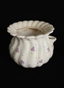 Vintage-Ceramic-Planter-with-Floral-Motif