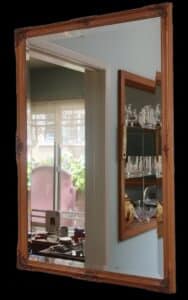 Vintage-J.A.-Olson-Company-Ornate-Wood-Framed-Beveled-Mirror