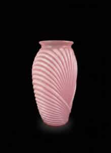 Vintage-Pink-Art-Deco-Ribbed-Glass-Vase