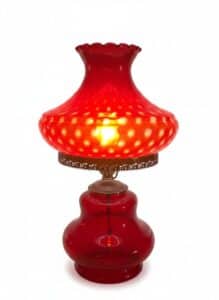 Vintage-Ruby-Red-Glass-Oil-Lamp-third-image