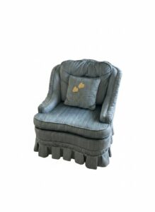 Vintage-Upholstered-Accent-Chair-with-Floral-Needlepoint-Pillow