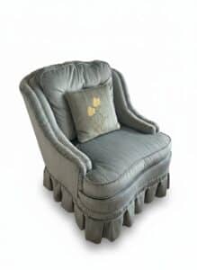 Vintage-Upholstered-Accent-Chair-with-Floral-Needlepoint-Pillow-second-image