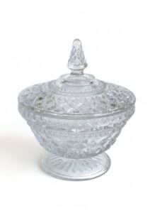 Anchor-Hocking-Wexford-Pattern-Covered-Compote