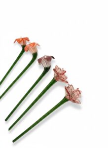 Art-Glass-Floral-Stirrers-or-Cocktail-Picks-Murano-Style-fourth-image