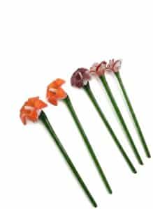 Art-Glass-Floral-Stirrers-or-Cocktail-Picks-Murano-Style-third-image