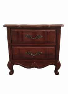 CENTURY-FURNITURE-Solid-Cherry-Louis-XV-French-Provincial-Two-Drawer-Nightstand