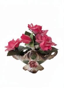 Capodimonte-Porcelain-Rose-Basket