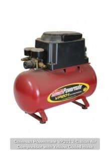 Coleman-Powermate-VP-Gallon-Air-Compressor-with-Yellow-Coiled-Hose