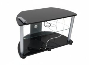 Contemporary-Three-Tier-Glass-and-Metal-TV-Stand