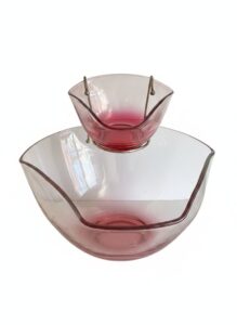 Indiana-Glass-Cranberry-Ombre-Chip-and-Dip-Set