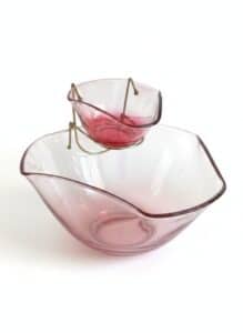 Indiana-Glass-Cranberry-Ombre-Chip-and-Dip-Set-second-image