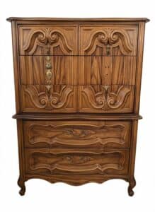 MCM-French-Provincial-Style-Highboy-Dresser