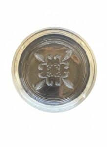 Princess-House-Fleur-de-Lis-Glass-Coaster-Set-with-Metal-Holder-third-image