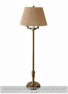 Stiffel-Traditional-Brass-Floor-Lamp-with-Pleated-Shade