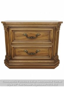 Thomasville-Furniture-Italian-Neoclassical-Tuscan-Style-Two-Drawer-Nightstand-