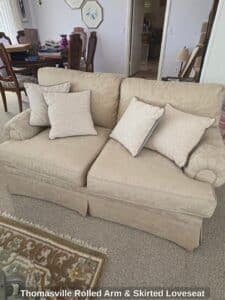 Thomasville-Rolled-Arm-Skirted-Loveseat