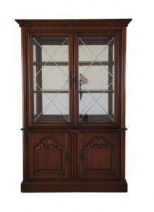 Traditional-Cherry-Wood-China-Cabinet-with-Diamond-Mullions