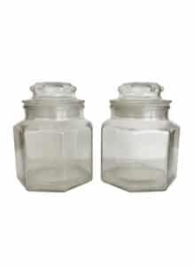 Vintage-Anchor-Hocking-Hexagonal-Glass-Kitchen-Canisters