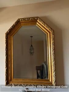 Vintage-Bombay-Company-Allegro-Octagonal-Gold-Gilt-Beveled-Wall-Mirror