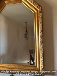 Vintage-Bombay-Company-Allegro-Octagonal-Gold-Gilt-Beveled-Wall-Mirror-second-image