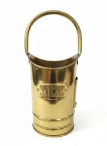 Vintage-Brass-MATCHES-Coal-Scuttle-Match-Holder