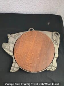 Vintage-Cast-Iron-Pig-Trivet-with-Wood-Insert
