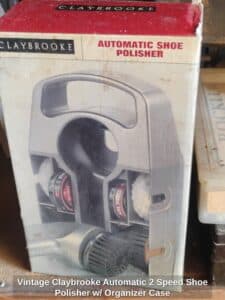 Vintage-Claybrooke-Automatic-Speed-Shoe-Polisher-w-or-Organizer-Case