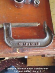 Vintage-Craftsman-inch-Malleable-Iron-C-Clamp-Lot-of