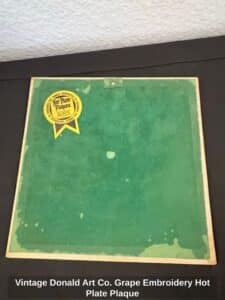 Vintage-Donald-Art-Co.-Grape-Embroidery-Hot-Plate-Plaque-second-image