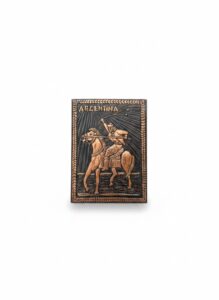 Vintage-Embossed-Copper-Plaque-of-Argentine-Gaucho