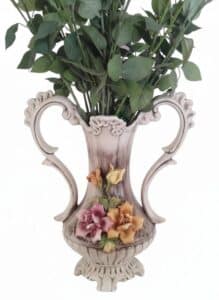 Vintage-Italian-Capodimonte-Style-Floral-Pitcher-Vase