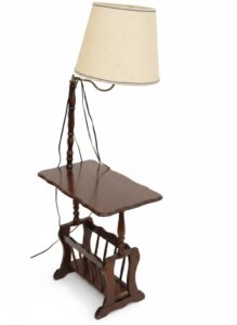 Vintage-Lamp-Table-with-Magazine-Rack
