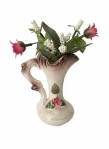 Vintage-Lusterware-Pitcher-Vase-with-Applied-Roses