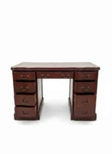 Vintage-Mahogany-Kneehole-Desk-with-Tooled-Leather-Top-second-image