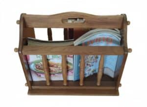 Vintage-Oak-Magazine-Rack-with-Carry-Handle