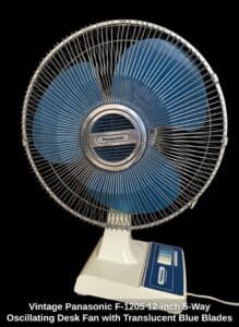 Vintage-Panasonic-F-inch-Way-Oscillating-Desk-Fan-with-Translucent-Blue-Blades