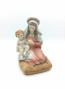 Vintage-Porcelain-Madonna-and-Child-Music-Box-Figurine