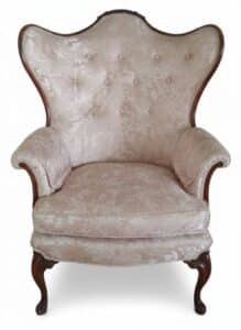 Vintage-Queen-Anne-Style-Wingback-Chair